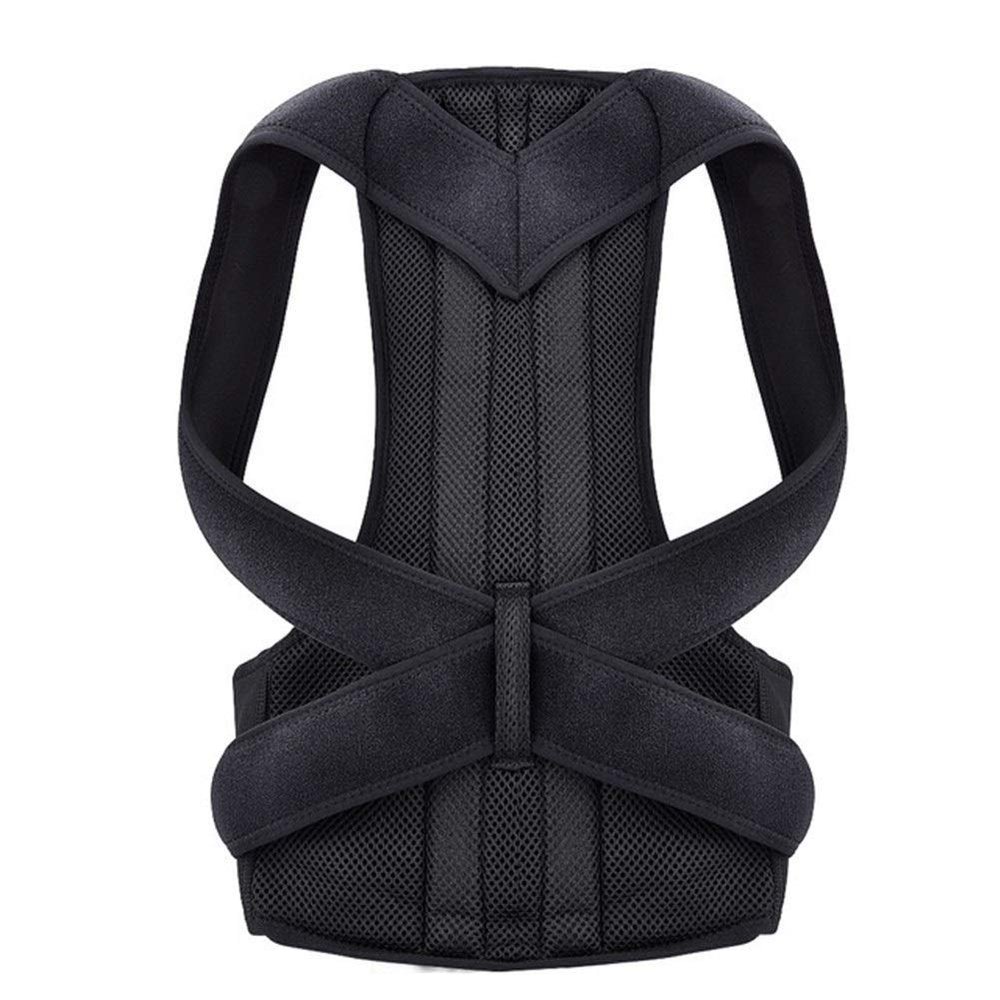 Posture Corrector for Men and Women, Adjustable Back Support (Black, XXXX-Large)