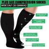 3 Pairs Plus-Size Compression Socks, 20–30 mmHg, Knee-High, Black, XXX-Large view 2