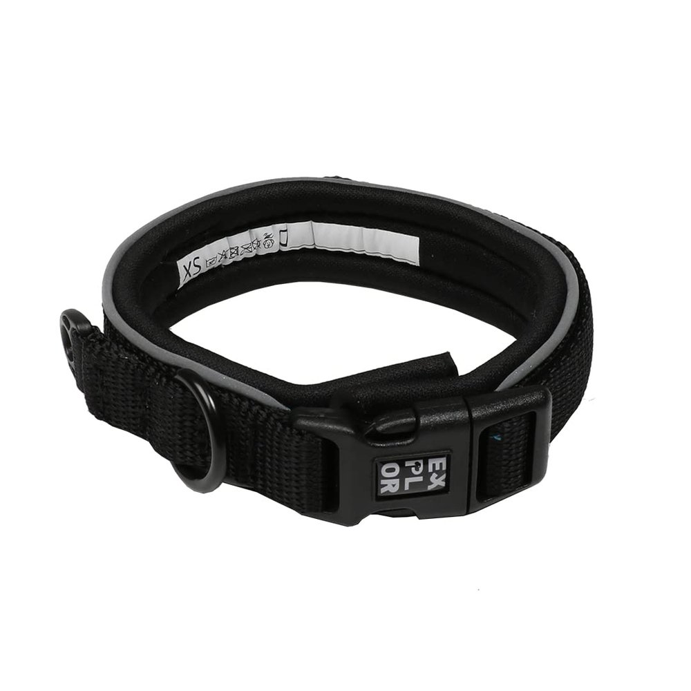 duvoplus Ultimate Fit Comfy Fashion Collar, XS, 30–33 cm, Granite Black