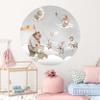 WANDKIND Forest Animals Wall Decal for Kids’ Room, Round V381, Hand-Drawn, 130 cm view 4