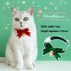 BT Bear Handmade Velvet Christmas Collar with Bow Tie for Cats and Small Dogs, Red + Green view 2