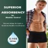 AIRCUTE Men's Urinary Incontinence Underwear, Washable, Absorbent, Leakproof, 60 ml, 3-Pack, Black, Large view 3