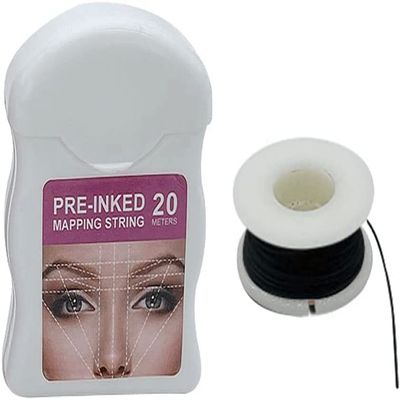 2 x Pre-Inked Eyebrow Mapping Strings, Microblading Mapping String, Black