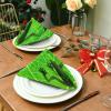 Cloth Napkin with Frog and Green Leaves, 1-Piece, Polyester, Washable and Reusable, 50.8 x 50.8 cm, Hemmed Edges view 3