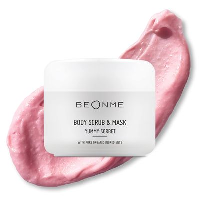 BeOnMe Yummy Sorbet Body Scrub & Mask, Organic and Vegan, 250 ml