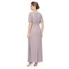 S.L. Fashions Women's Long Glittering Mesh Dress with Stretch Embellishment, Special Occasion Dress, Mauve, 42 Petite view 2