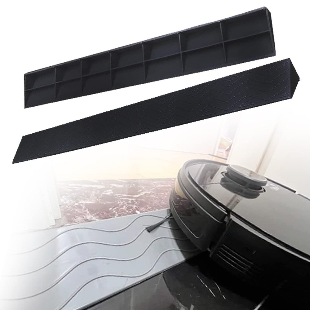 Threshold Ramp, 1–7 cm, 2-Pack, Rubber Curb Ramp for Doors, Robot Vacuums and Wheelchairs, 100 × 9.9 × 4.1 cm