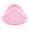 Josenidny Rabbit Litter Box, Small Animal Corner Toilet, Corner Waste Bin for Pets (Pink) view 1