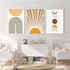 Sarah Duke 3-Piece Nursery Poster Set, Abstract Rainbow, Sun and Moon Canvas Wall Art, Unframed, Baby Room Decor Gift for Boys and Girls (40 x 50 cm) view 2
