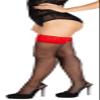 BANANALU 20 Den Hold-Up Stockings, 9 cm Lace Top, Floral Pattern, Flirt 20 Red/Nero, M/L view 2