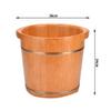 PURRL Wooden Barrel Foot Bath Tub, Oak Foot-Washing Barrel, Solid Wood Foot Bath for Home (Without Lid) view 3