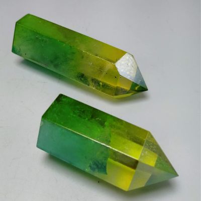 Natural Rough Crystal Stone, 1 Piece, Yellow and Green, 2.3