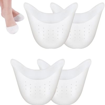 Wudaizhi 2 Pairs Silicone Gel Toe Caps for Ballet and Pointe Shoes