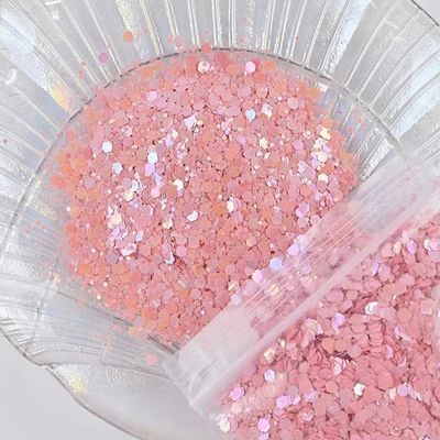 50 g/Bag Mermaid Nail Art Glitter Mix, Chunky Hexagon Laser Sequins, 8 Colors