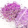 50 g/Bag Mermaid Nail Art Glitter Mix, Chunky Hexagon Laser Sequins, 8 Colors view 4