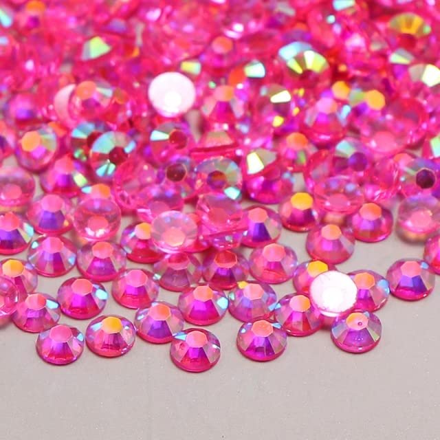 MINGSO 2–4 mm Candy-Color Transparent Round Resin Flatback Rhinestones for 3D Nail Art