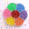 MINGSO 2–4 mm Candy-Color Transparent Round Resin Flatback Rhinestones for 3D Nail Art view 4