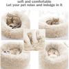 Chickwin Round Plush Donut Dog Bed, Washable, 80 cm, Crab Pink view 4
