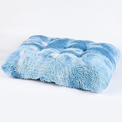 Long-Plush Square Dog Bed, Royal Blue, 43 x 28 cm
