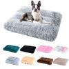 Long-Plush Square Dog Bed, Royal Blue, 43 x 28 cm view 2