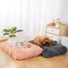 Long-Plush Square Dog Bed, Royal Blue, 43 x 28 cm view 4