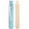 Extra-Long Hot Water Bottle with Soft Plush Cover, Sky Blue view 1