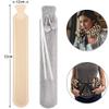 Extra-Long Hot Water Bottle with Soft Plush Cover, Sky Blue view 3