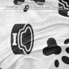 Fleece Throw Blanket, Dog Harness, Paw Print, Black for Couch, Lightweight, Plush, Fluffy view 2