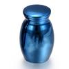 Mini Pet Memorial Urn, Aluminum Alloy, Blue, 30 x 40 mm view 1