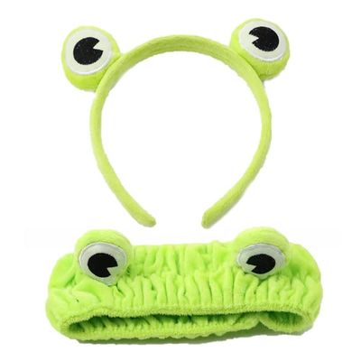 Wudaizhi 2-Piece Frog Makeup Headband Set