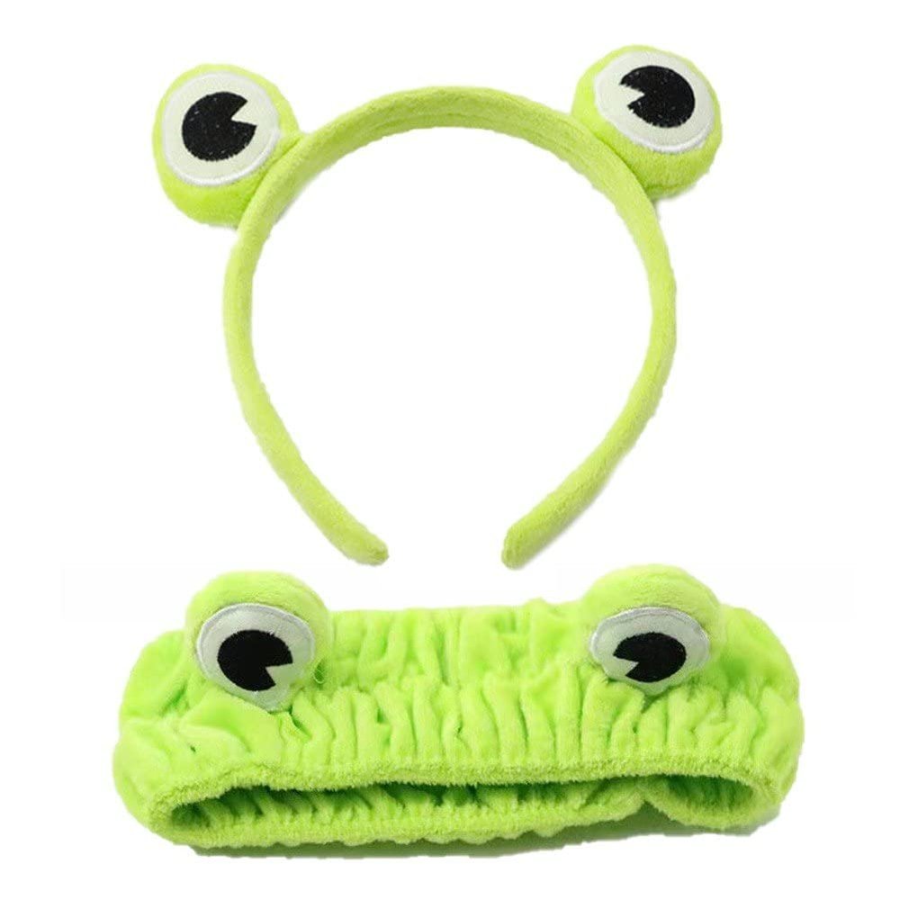 Wudaizhi 2-Piece Frog Makeup Headband Set