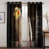 BOVZOX Blackout Curtains, 2 Panels, 140 W x 175 H cm, Thermal Curtains with Animals & Parrots view 1