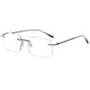 VEVESMUNDO Rimless Blue-Light-Blocking Reading Glasses, Metal Frame, Black, +4.0 view 1