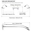VEVESMUNDO Rimless Blue-Light-Blocking Reading Glasses, Metal Frame, Black, +4.0 view 2