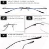 VEVESMUNDO Rimless Blue-Light-Blocking Reading Glasses, Metal Frame, Black, +4.0 view 4