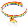 Stakee Rainbow Adjustable Nylon Pet Collar with Bell view 1