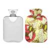 YOUJUNER 2-Liter Hot Water Bottle with Vintage Honey Bee and Flowers Cover view 2