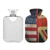 YOUJUNER 2 L Hot Water Bottle with Vintage USA/UK Flag Cover view 2