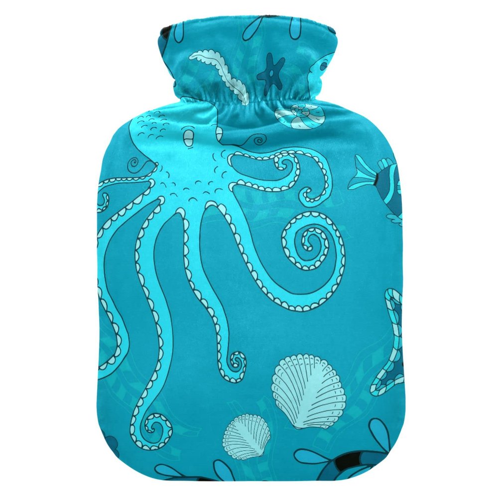 YOUJUNER 1 L Hot Water Bottle with Sea Animal Cover