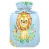 YOUJUNER Hot Water Bottle with Cute Animal Lion Pattern, 2 L view 1