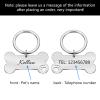 Personalized Dog Tag, Engraved Bone Pet ID Tag, Gold, 40 x 21 mm view 2