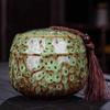BATLAM Handmade Ceramic Pet Urn, Green view 1