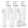 ZEOABSY 6-Pack 20 mL Clear PET Bottles with Opening Reducers and White Screw Caps view 1