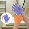 4-Pack Red Shower Exfoliating Gloves for Men and Women view 3