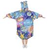 Mnrsuu Oversized Wearable Blanket for Girls, Poppies, Galaxy, Moon, Constellations, Sun and Stars, Blue, Medium view 2