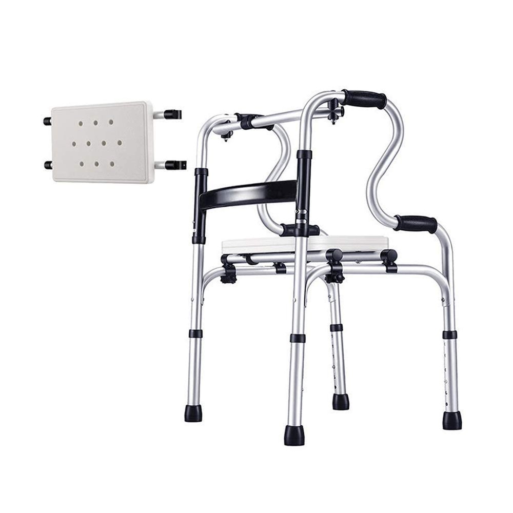 ADITAM Foldable Bariatric Heavy-Duty Aluminum Alloy Walker, Height-Adjustable