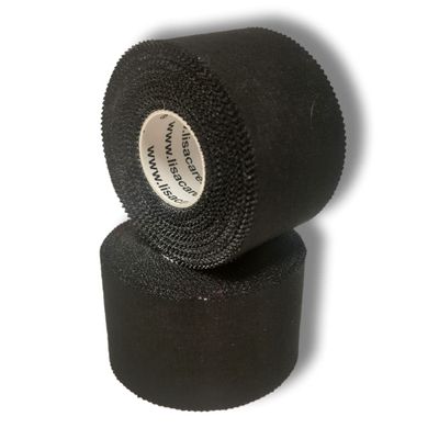 LisaCare Sport Tape - 2 Rolls 3.8cm Wide - Athletic Tape Set (Black)