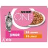 PURINA One Junior Sauce, Salmon & Chicken, 8 x 85 g view 1