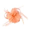 Feather Fascinator Hair Clip for Women, Orange Plume Flax, 1 Piece view 1