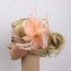 Feather Fascinator Hair Clip for Women, Orange Plume Flax, 1 Piece view 2